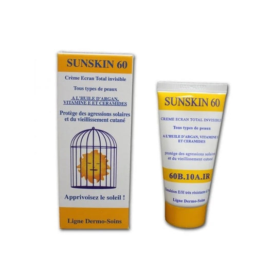 SUNSKIN 60 CREME ECRAN TOTAL INVISIBLE 50ML